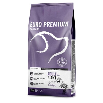 EUROPREMIUM Adult Giant - Κοτόπουλο & Ρύζι 15Kg