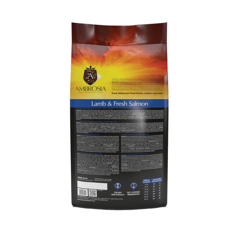 AMBROSIA Adult Lamb & Fresh Salmon
