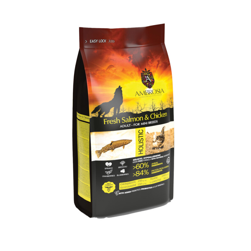 AMBROSIA Adult Mini Fresh Salmon & Chicken 6kg