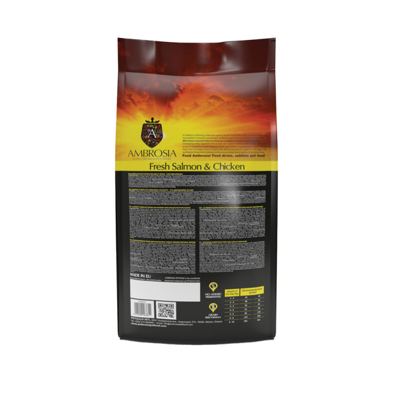 AMBROSIA Adult Mini Fresh Salmon & Chicken 6kg