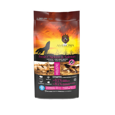 AMBROSIA Puppy Large Fresh Chicken & Salmon 12kg