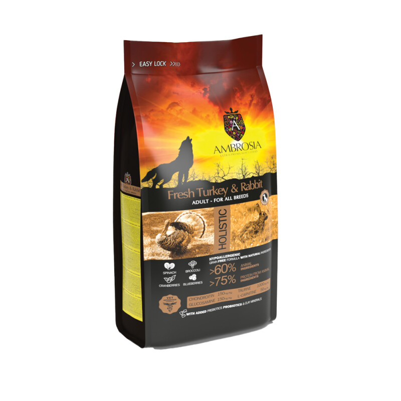 AMBROSIA Adult Sensitive Fresh Turkey & Rabbit