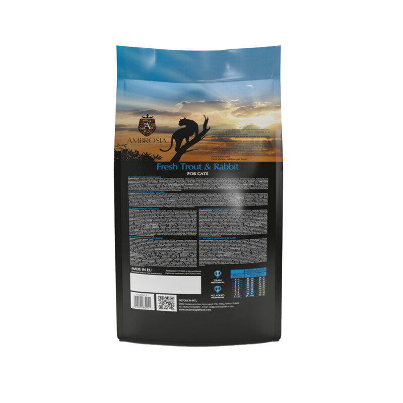 AMBROSIA Adult Sterilised Cat Fresh Trout & Rabbit