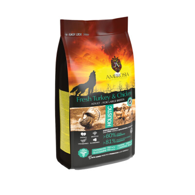 AMBROSIA Adult Fresh Turkey & Chicken 12kg