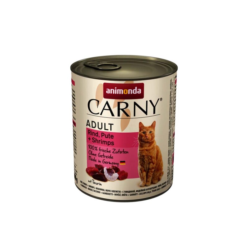 ANIMONDA CARNY Adult Βοδινό, Γαλοπούλα & Γαρίδες 800gr