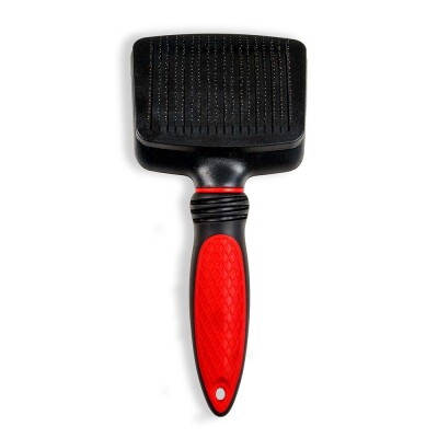 GLEE Βούρτσα Slicker αυτοκαθαριζόμενη κόκκινη