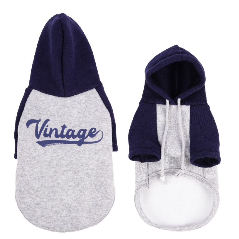 GLEE Φούτερ για σκύλους Vintage - Γκρι - Μπλε | 7XLarge