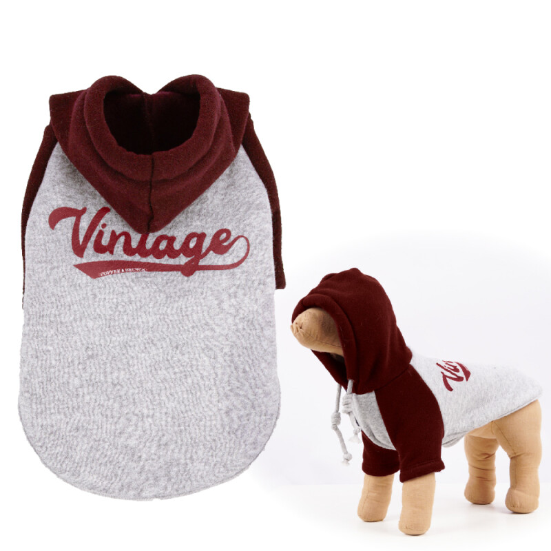 GLEE Φούτερ για σκύλους Vintage - Γκρι - Κόκκινο | 6XLarge