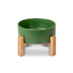 GLEE Μπολ Luxury κεραμικό με βάση Bamboo - Πράσινο