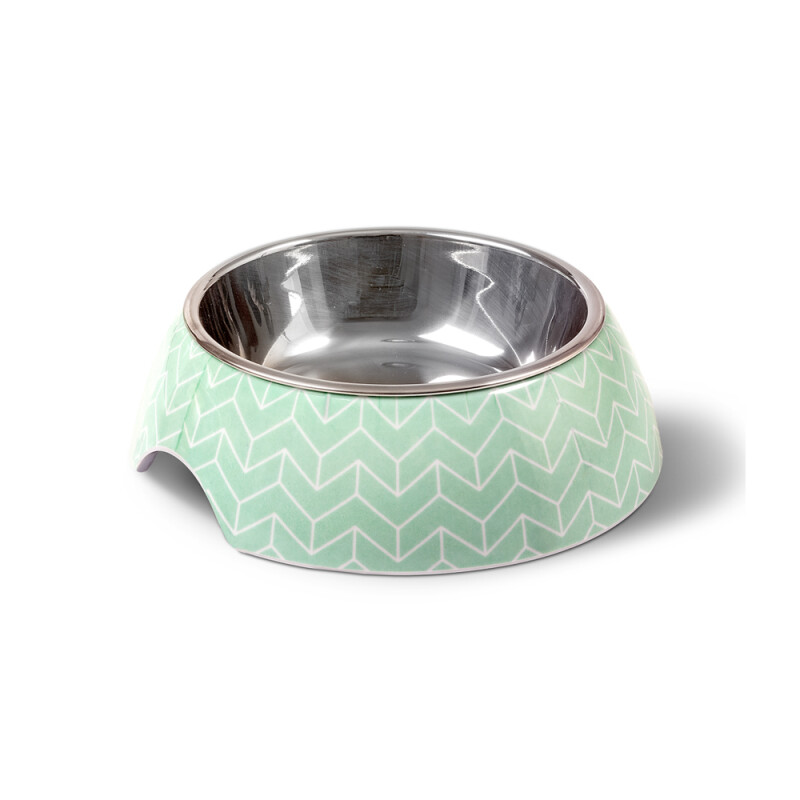 GLEE Μπολ φαγητού και νερού μελαμίνης με ανοξείδωτο κάδο Arrow