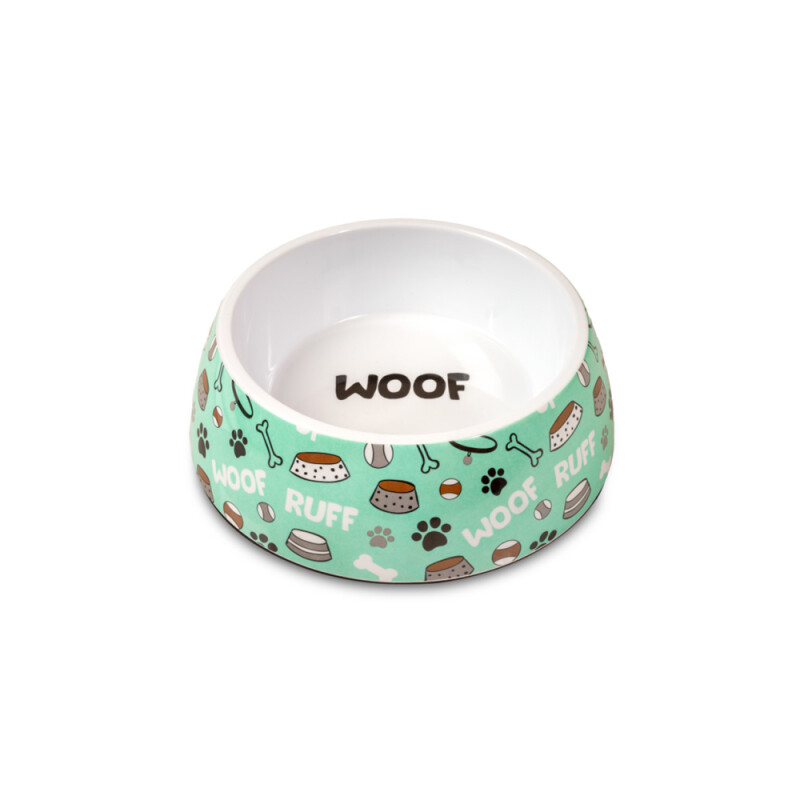 GLEE Μπολ φαγητού και νερού μελαμίνης Woof Ruff
