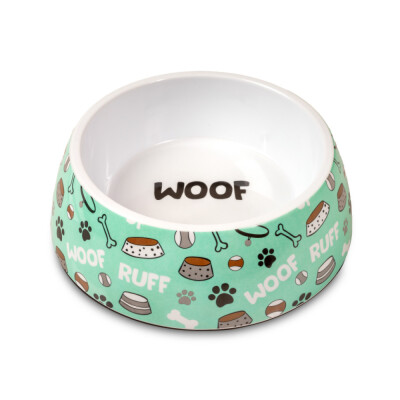 GLEE Μπολ φαγητού και νερού μελαμίνης Woof Ruff L 900ml