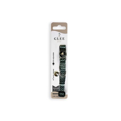 GLEE Περιλαίμιο ιμάντα - Green Zig Zag 10mmx30cm