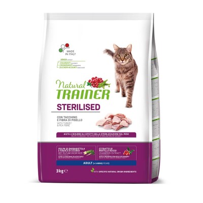 NATURAL TRAINER Adult Sterilised - White Meats 3kg