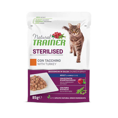 NATURAL TRAINER Sterilised - Γαλοπούλα 85gr