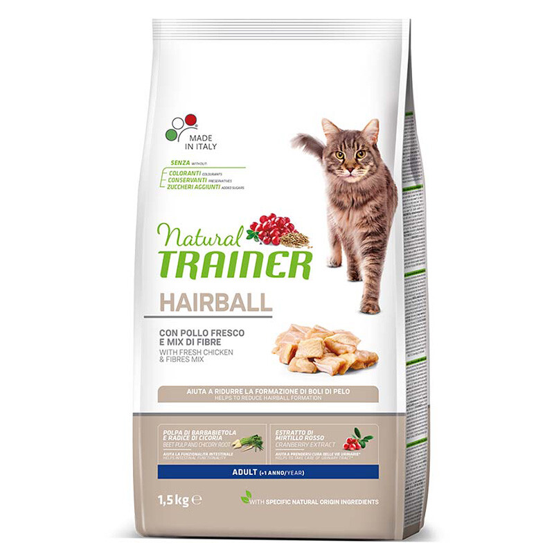 NATURAL TRAINER Adult Cat Hairball 1,5kg