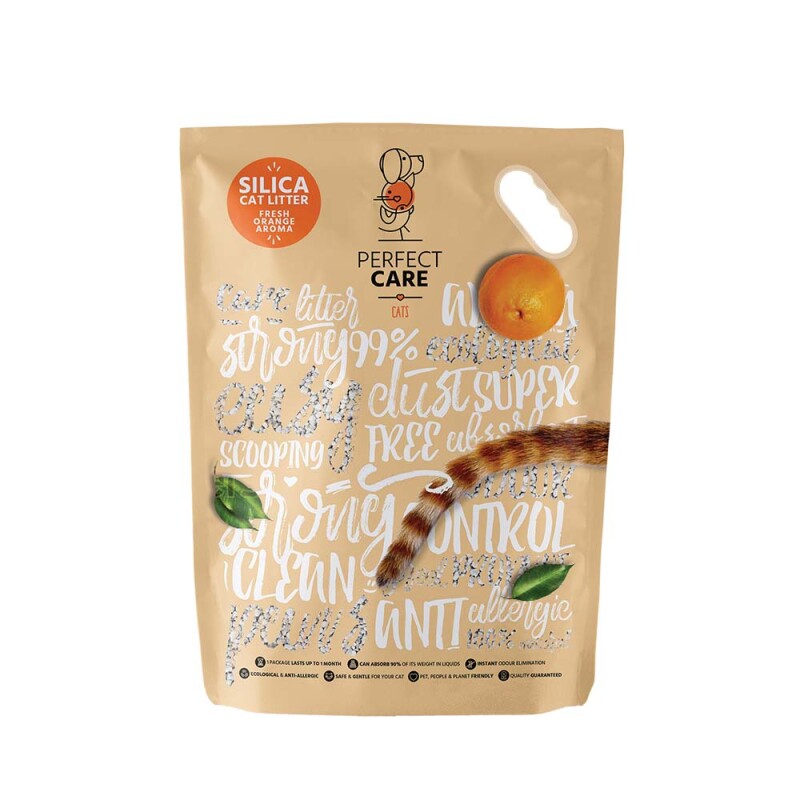 PERFECT CARE SILICA CAT LITTER - Πορτοκάλι 15L