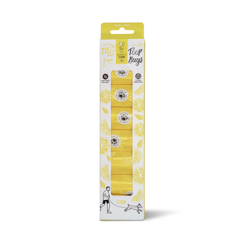 Perfect Care Poop Bags 8 Ρολά Λεμόνι