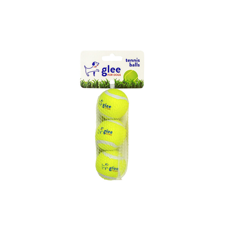 Glee Παιχνίδι Σκύλου Tennis Balls Κίτρινο 4cm 3τμχ