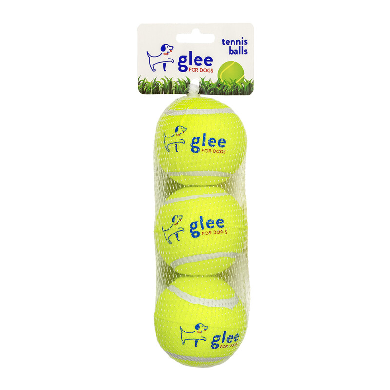 Glee Dog Toy Tennis Balls Yellow 7,5cm 3pcs