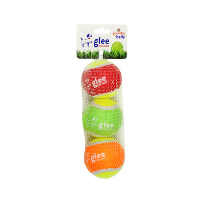 Glee Παιχνίδι Σκύλου Squeaky Balls Πολύχρωμα 6cm 3τμχ