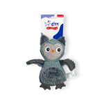 Owl Furry Belly Squeaky Blue
