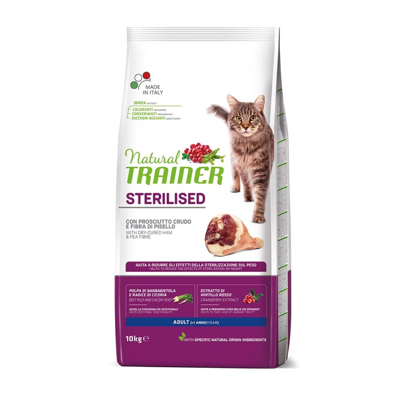 NATURAL TRAINER Adult Sterilised - Prosciutto 10kg