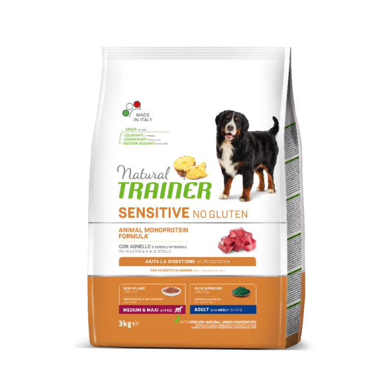 NATURAL TRAINER Sensitive - Adult Medium/Maxi Lamb 3kg