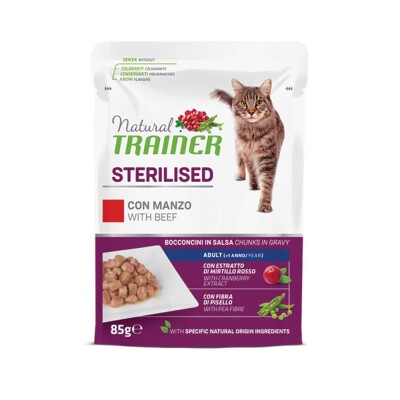 NATURAL TRAINER Sterilised - Βοδινό 85gr