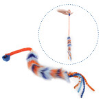 AFP Παιχνίδι Γάτας Furry Ball Fluffy Spring with Finger Ring Πορτοκαλί