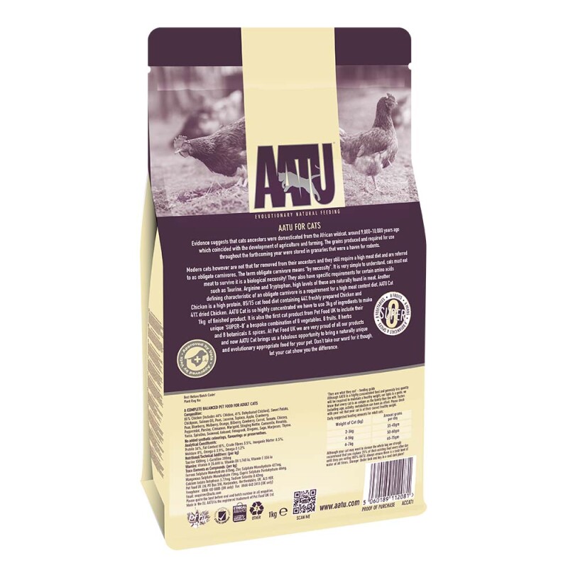 AATU Adult Cat Κοτόπουλο Ελευθέρας Βοσκής 1kg