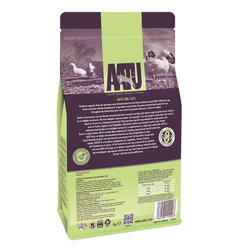 AATU Adult Cat Πάπια Ελευθέρας Βοσκής 1kg