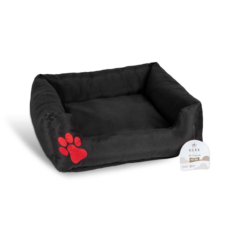GLEE Κρεβάτι "All Seasons" Paw - Μαύρο | 48x37x18cm