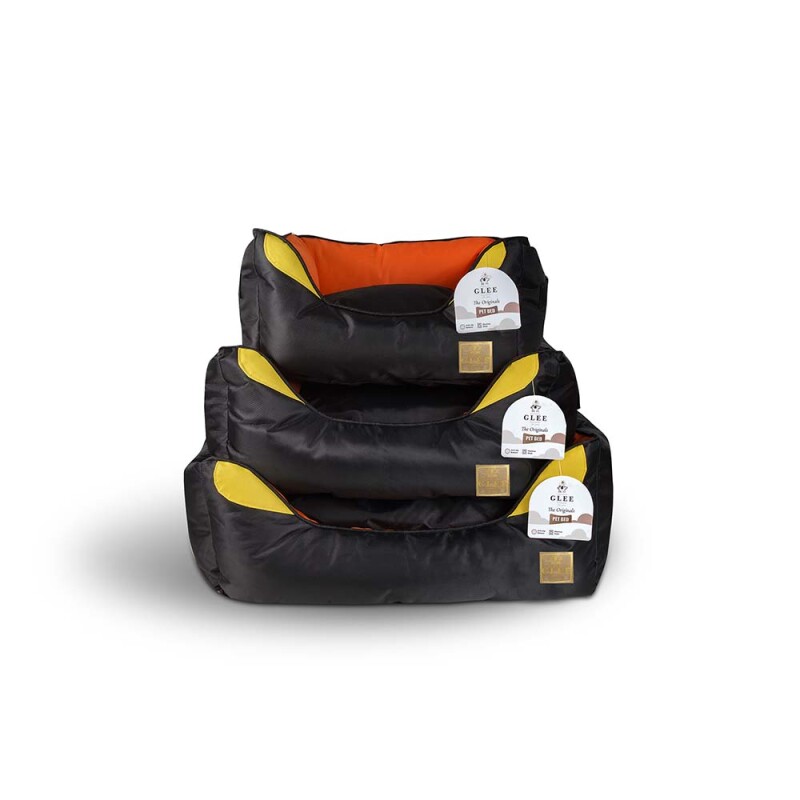 GLEE Κρεβατάκια "All Seasons" Μαύρο - Πορτοκαλί Set - 3τμχ