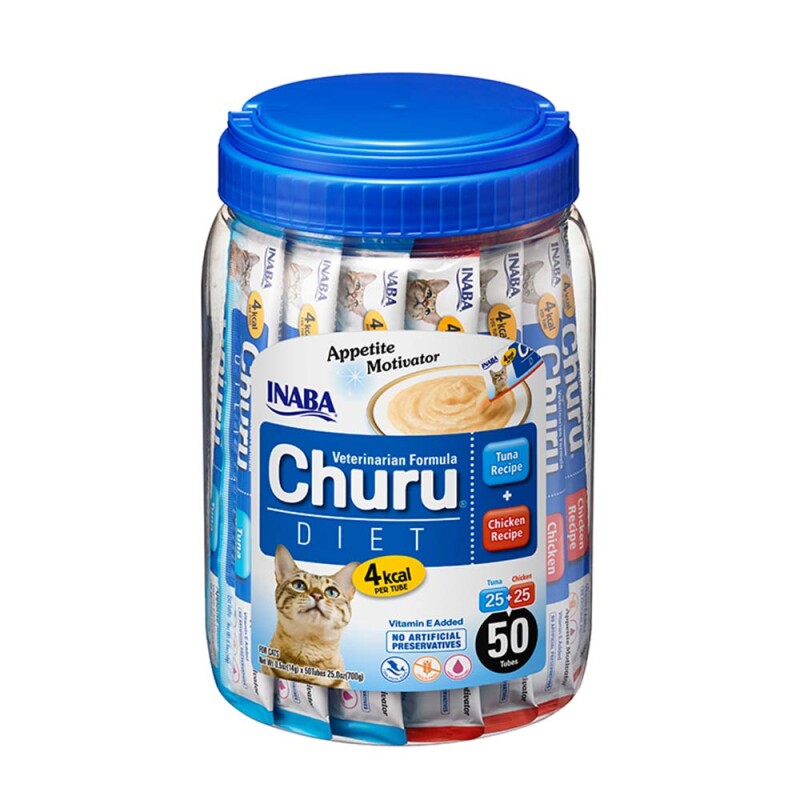 INABA Churu Diet Κοτόπουλο & Τόνος 50τεμ. 14gr