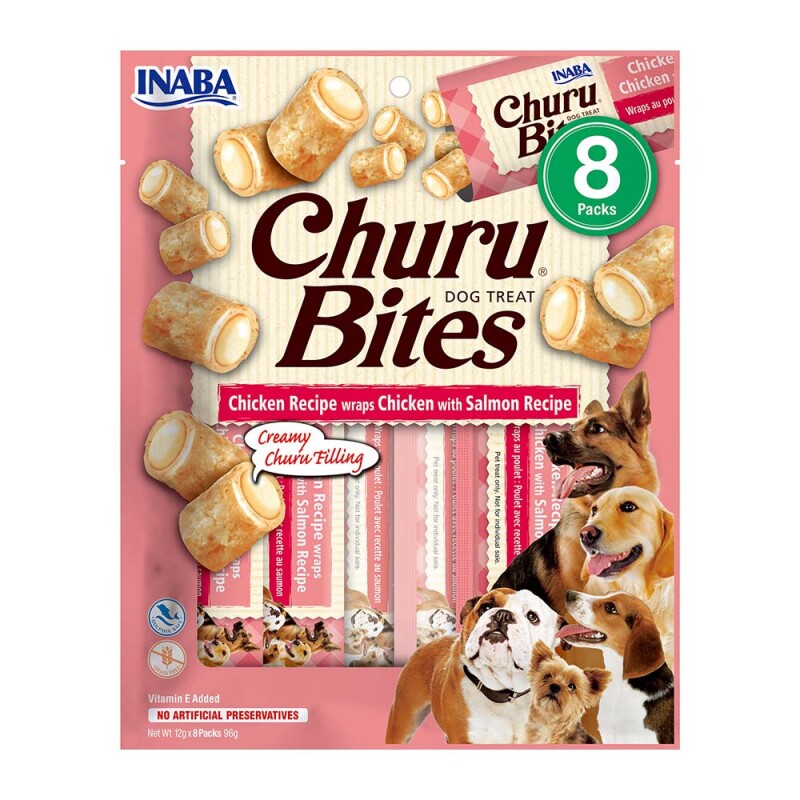INABA Churu Bites Κοτόπουλο & Σολομός 96gr
