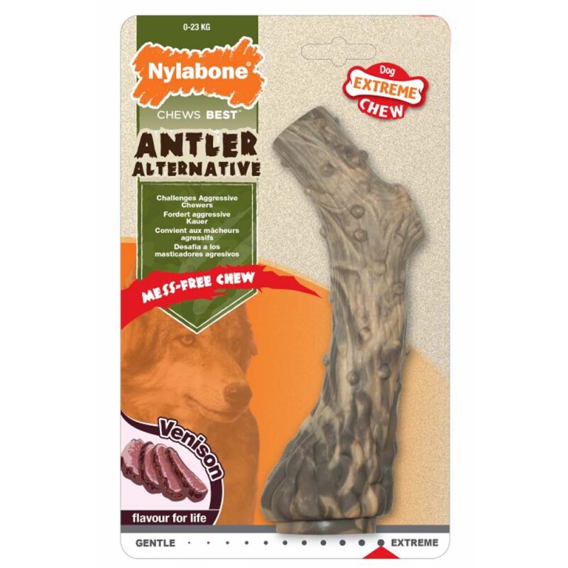 NYLABONE Extreme Chew Antler - Venison Medium