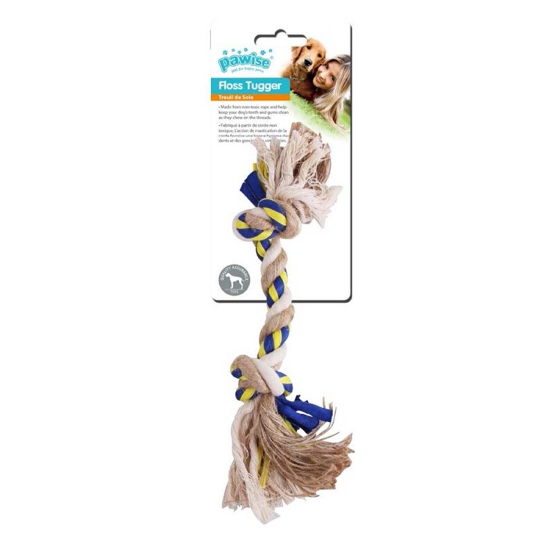 PW Παιχνίδι Σκύλου Floss Tugger 2 Knots Bone