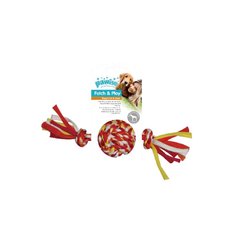PW Παιχνίδι Σκύλου Colorful Braided Rope Ball 20cm