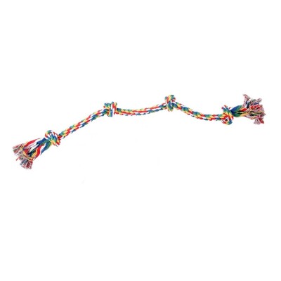 PAWISE Dog Toy Rope Bone 3 Knots Multicolor