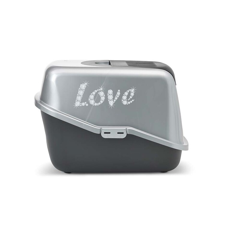 SAVIC Nestor Impression Love Ασημί-Μαύρο | 56x39x38,5cm