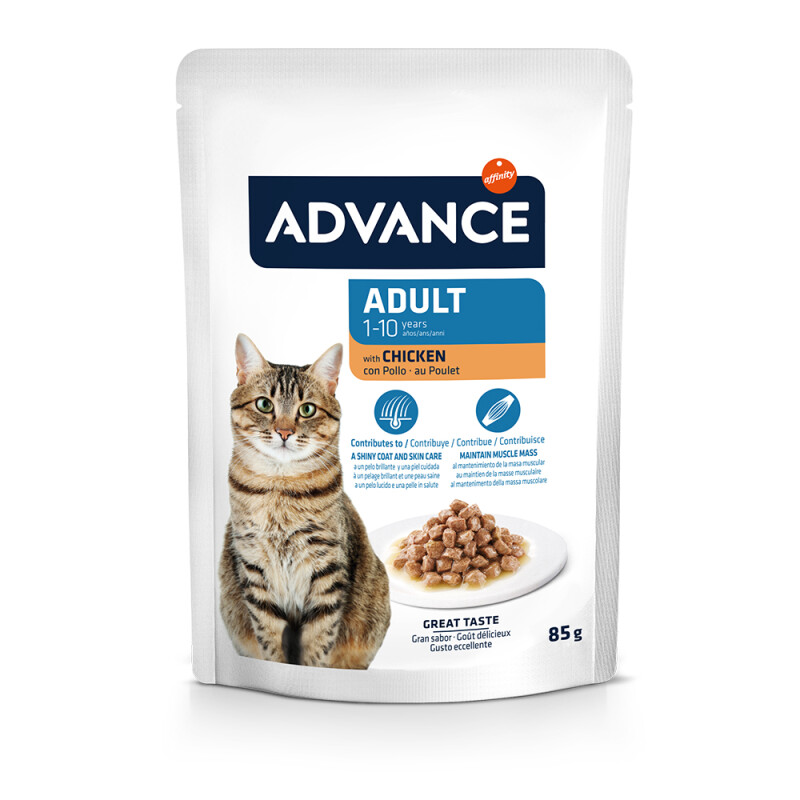 ADVANCE Cat Wet Adult Chicken 12x85gr