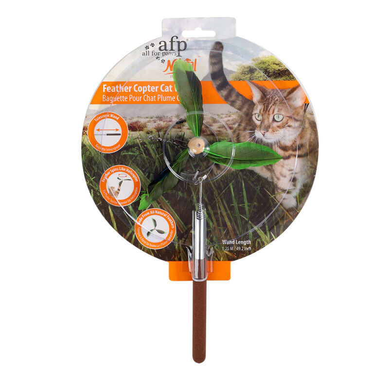 AFP Παιχνίδι Γάτας Instincts Feather Copter Wand Πράσινο