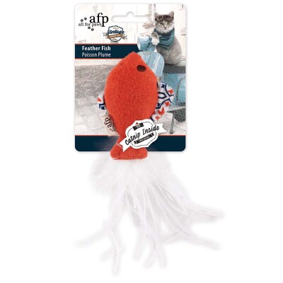 AFP Παιχνίδι Γάτας Vintage Feather Fish