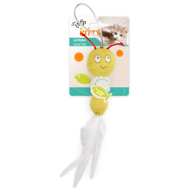 AFP Παιχνίδι Γάτας Feather Caterpillar Κίτρινο