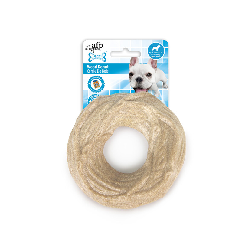 AFP Παιχνίδι Σκύλου οδοντικής φροντίδας Wood Donut με γεύση Peanut Butter