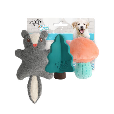 AFP Dog Toy Little Buddy Woodland 3pk