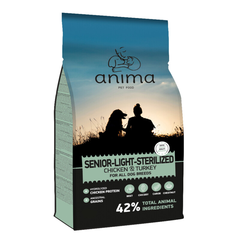 Anima Senior Light & Sterilized Chicken & Turkey 14kg