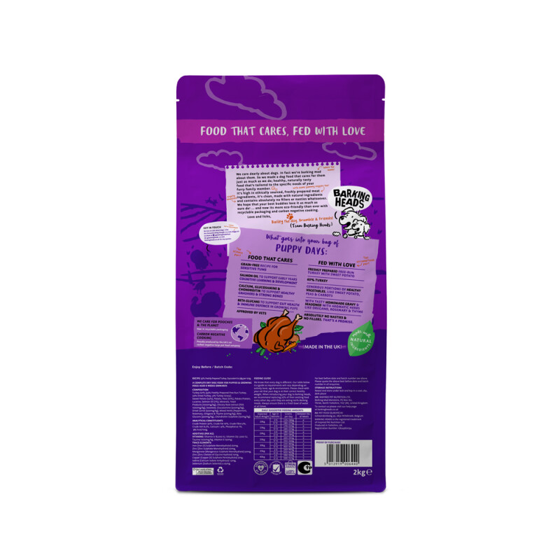 BARKING HEADS All Hounder Puppy Days Turkey 2kg