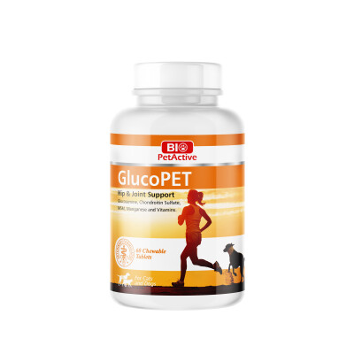 BIO PETACTIVE GlucoPet (Hip & Joint Support Tabs for Dogs and Cats) 60 tabs | 90gr